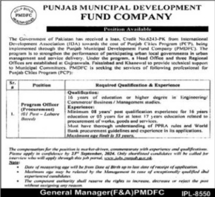 Punjab Municipal Development Fund Company